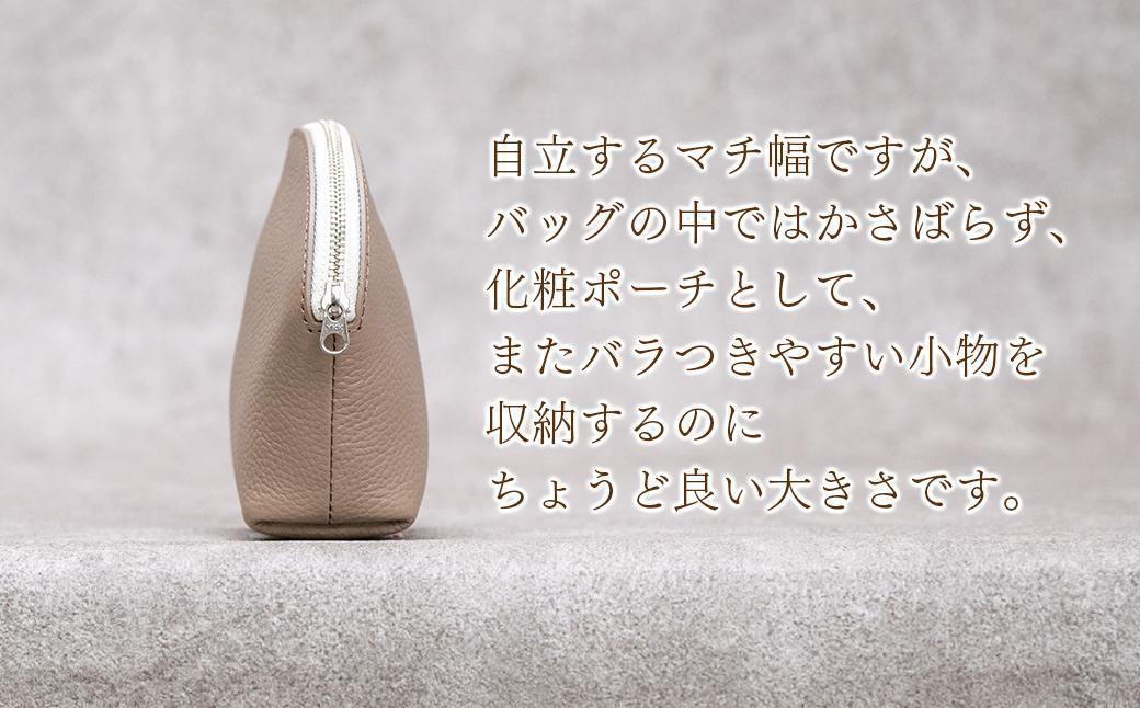 本革 ラウンドポーチ 日本製 レザー 革製品 ポーチ 化粧ポーチ 旅行 トラベル 出張 Liete vivid イエロー