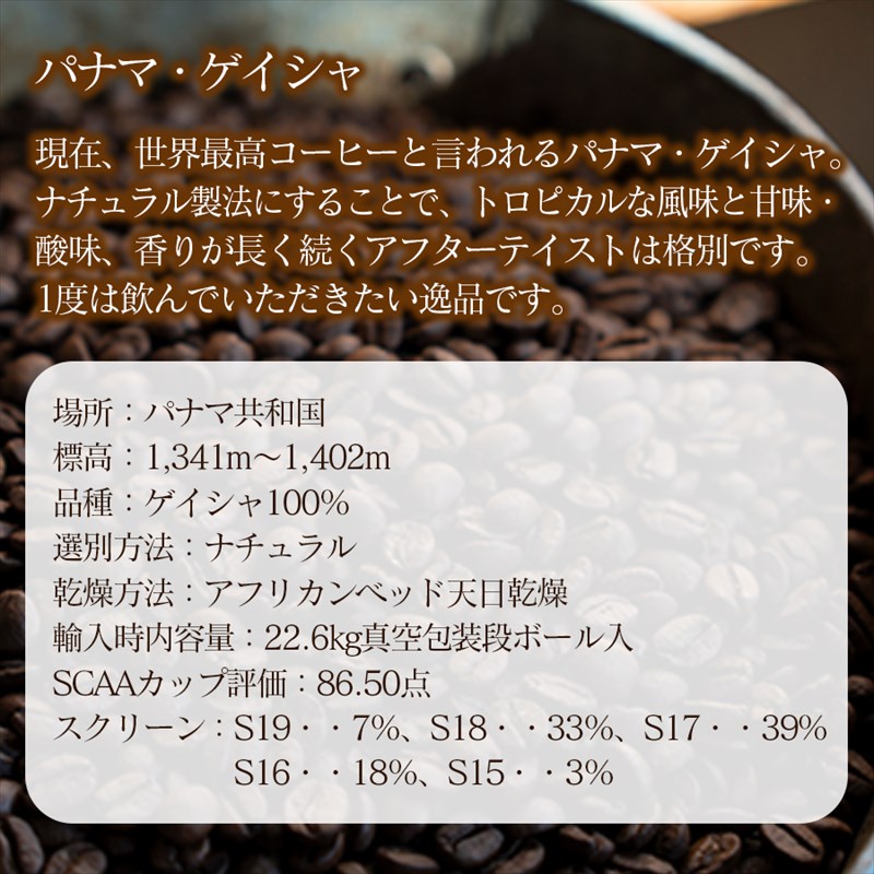 スペシャリティコーヒー詰め合わせセット（パナマゲイシャ100g＋スペシャリティブレンド200g）【豆】