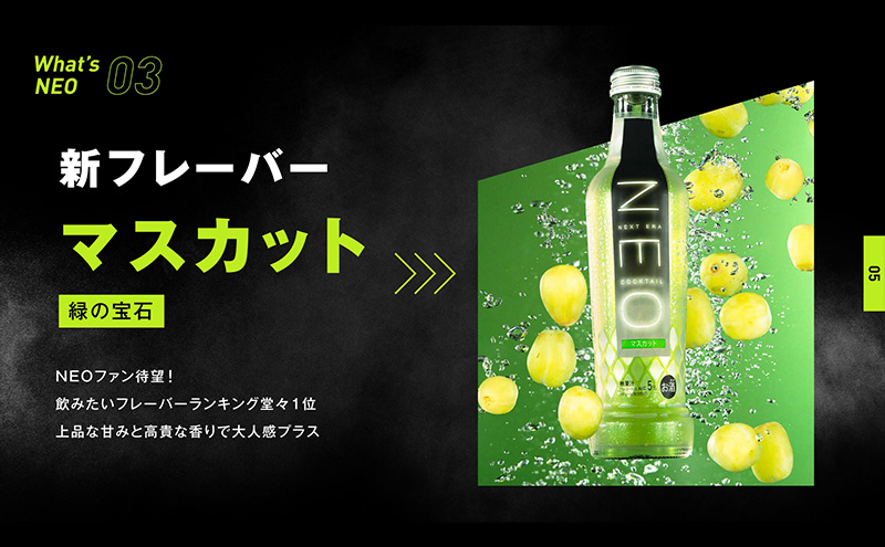 【NEO NEXT ERA Cocktail】 NEO マスカット 275ml 6本 セット ネオ カクテル チューハイ お酒 飲み比べ BBQ 家飲み 宅飲み おしゃれ オシャレ 新年会 忘年会 歓送迎会 お花見 お祝い