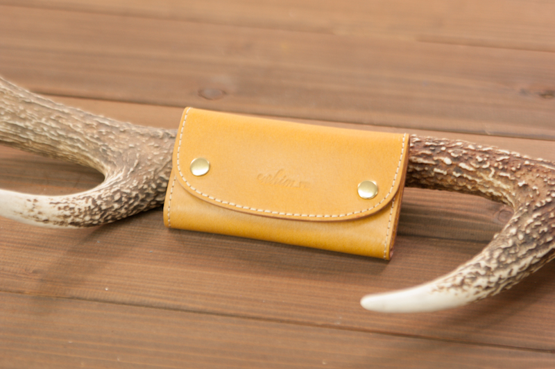本革 キーケース 日本製 レザー 革製品 高級 Bliss ピット鞣し WH-08 マスタード