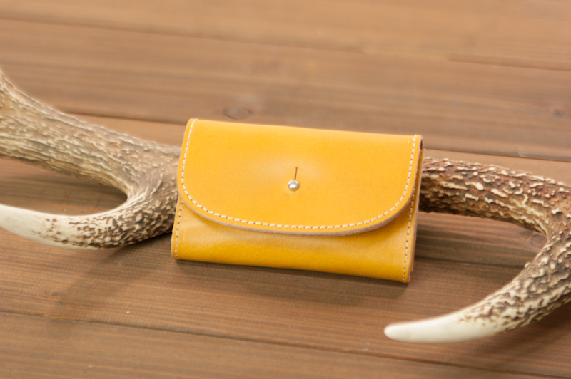 本革 名刺入れ 日本製 レザー 革製品 高級 ビジネス Bliss ピット鞣し WH-07 マスタード