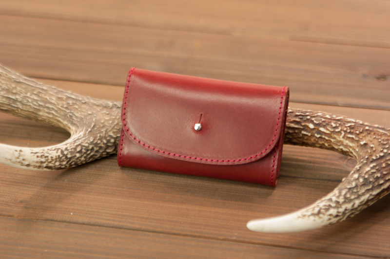 本革 名刺入れ 日本製 レザー 革製品 高級 ビジネス Bliss ピット鞣し WH-07 レッドブラウン