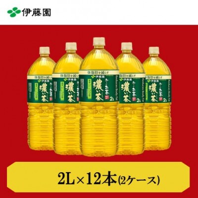 おーいお茶濃い茶2L　12本(2ケース)　伊藤園【1143943】