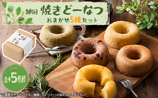 神河 焼きどーなつ おまかせ5種/5個セット【1353596】