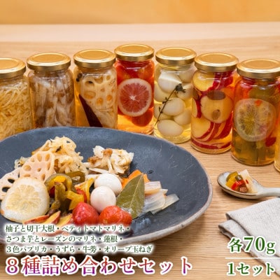 【フレンチシェフの手作り柚子ピクルス】8種詰め合わせセット 各70g 1セット【1736719】