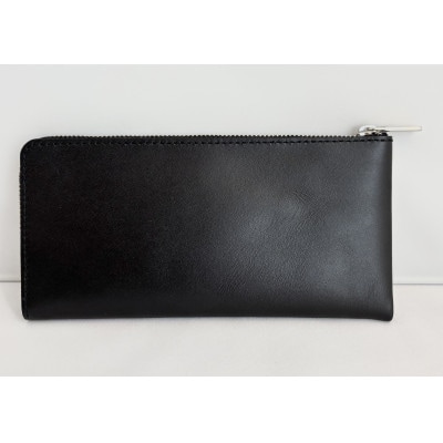 【申込受付後 生産】ジャパンレザー　本格牛革使用　本革長財布(ブラック)【1653529】