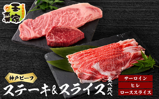神戸ビーフ　サーロイン200gヒレ90g各3枚とローススライス700g　兵庫県産【配送不可地域：離島】【1130206】