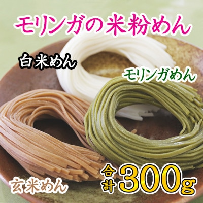 上郡の里モリンガの米粉めん(モリンガめん100g×1、白米めん100g×1、玄米めん100g×1)【配送不可地域：離島】【1554542】