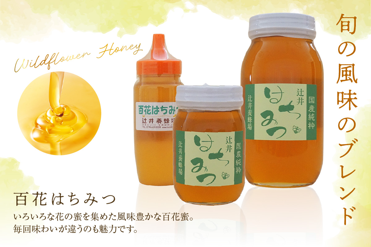 【国産純粋 マロニエはちみつ 百花はちみつ 各500g 計1kg 瓶】国産 純粋 マロニエ 百花 はちみつ ハチミツ 蜂蜜 栃の木 紅茶 パン ヨーグルト おすすめ 兵庫県 香美町 辻井養蜂場 81-06