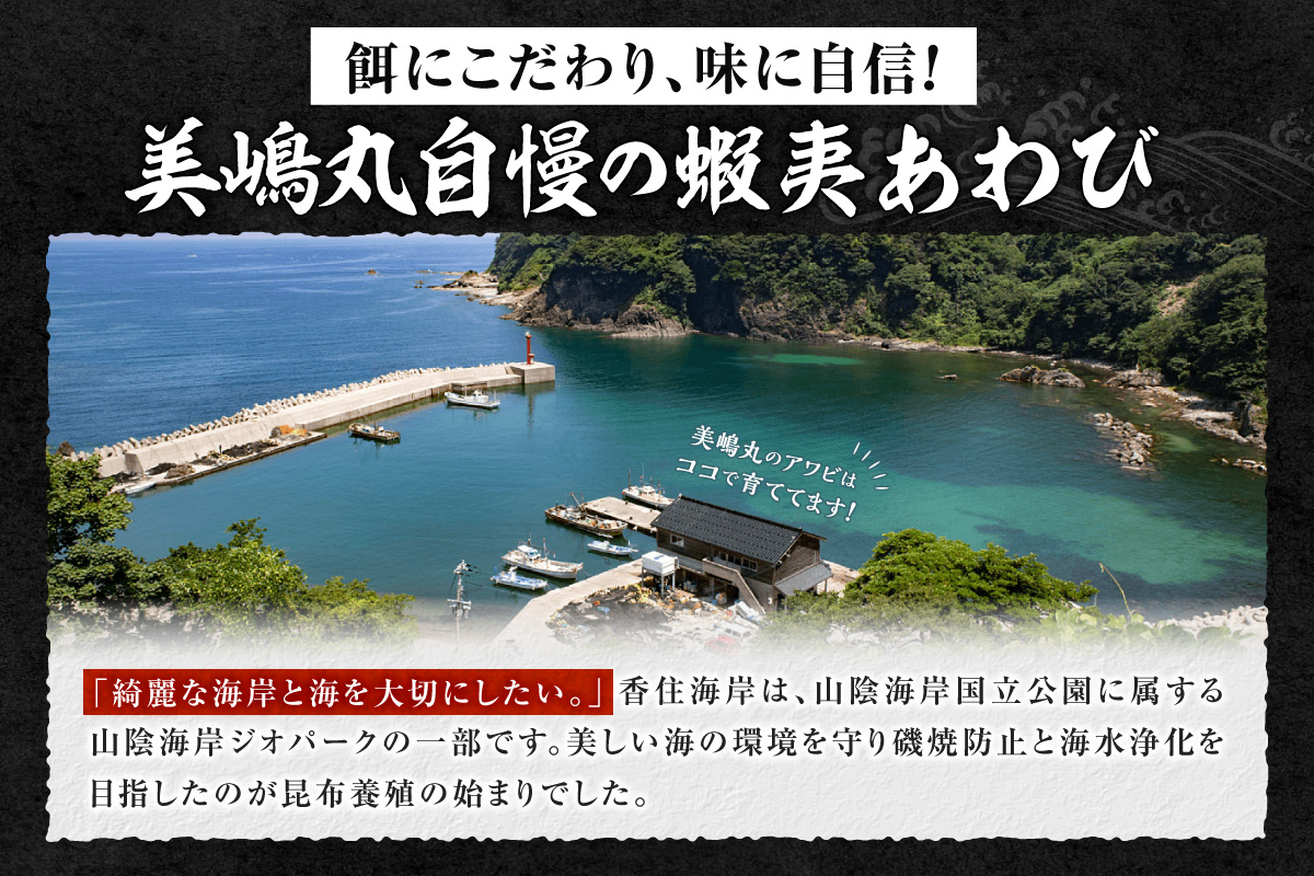 《12/21まで年内発送》【冷蔵 活あわび 養殖 9.5cm×4枚 400g～480g (1個100～120g）】満点青空レストラン うまい！おせち2023に採用されました！アワビ 鮑 活アワビ あわび 海鮮貝 魚介 お刺身 BBQ バター焼き 新鮮 日本海 養殖 昆布 レシピ入り 人気 テレビ 紹介 話題 高級 香美町 香住 山陰 美嶋 20-03 ☆