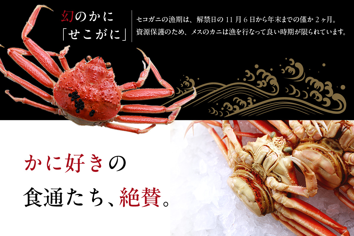 【セコガニ 約120g×6匹 釜茹で 冷凍】濃厚 かにミソ 内子 外子 産地直送 鮮度抜群 国産 カニ かに 蟹 松葉がに せいこがに メスガニ 親ガニ ふるさと納税 おすすめ 返礼品 兵庫県 香美町 香住 日本海フーズ にしとも かに市場 07-08 ☆