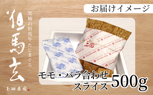 【但馬牛 究極の但馬牛 スライス500ｇ 冷蔵】発送目安：ご入金後1ヶ月程度。牛肉 しゃぶしゃぶ しゃぶ すきやき 焼肉 ブランド 和牛 香美町 村岡 上田畜産 01-04