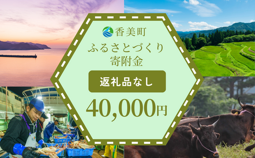 【返礼品なし】兵庫県香美町 ふるさとづくり寄附金（40,000円分）40000 40000円 四万円 25-46