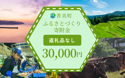 【返礼品なし】兵庫県香美町 ふるさとづくり寄附金（30,000円分）30000 30000円 三万円 25-45