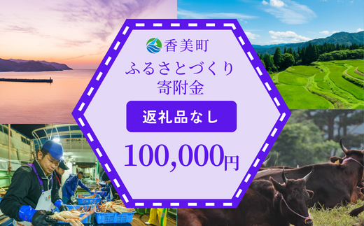 【返礼品なし】兵庫県香美町 ふるさとづくり寄附金（100,000円分）100000 100000円 十万円 25-52