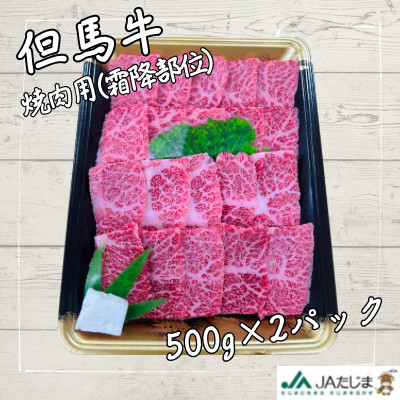 但馬牛　焼肉用(霜降り部位)　1kg【配送不可地域：離島】【1106890】