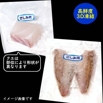 高級魚「天然クエ熟成」「炙りノドグロ」お刺身用 旨味凝縮 高鮮度3D凍結 個包装【配送不可地域：離島】【1546667】