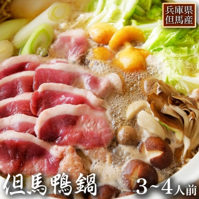 【冷凍・国産】兵庫県産 但馬鴨 鴨鍋セット(3〜4人前)|無添加スープ付・BBQやアウトドアにも【配送不可地域：離島】【1537900】