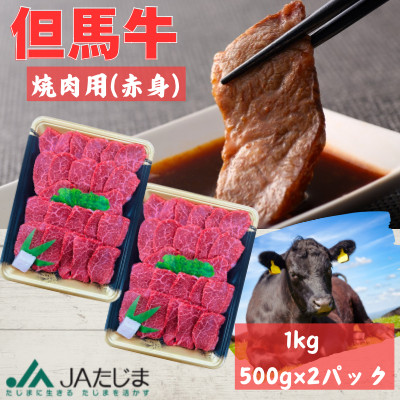 但馬牛　焼き肉用(赤身　1kg)【配送不可地域：離島】【1072499】