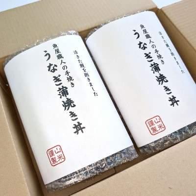 地元産のお美味しいお米で炊いたご飯付、訳あり見習い職人のうなぎ蒲焼丼2人前セット レンチン 数量限定【配送不可地域：離島】【1664990】