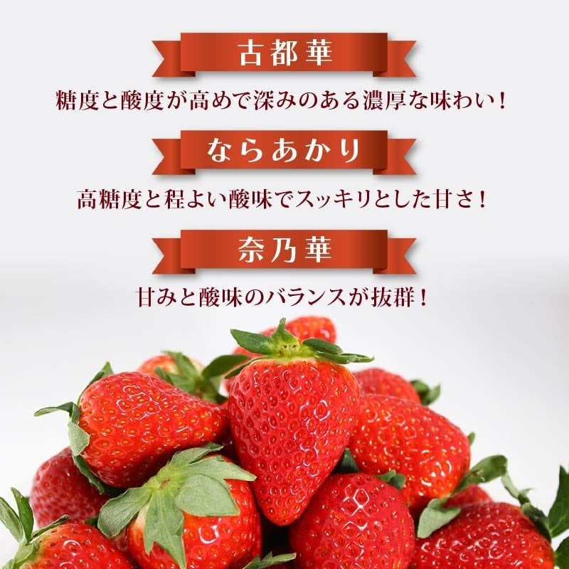 いちご 奈乃華 古都華 セット 2026年 発送（270g×2パック）予約受付中 数量限定 早期終了 予定あり  家庭用 イチゴ 先行予約 苺 奈良ブランド苺 ブランド 古都華 大粒 苺 旬 産地 直送 フレッシュ 新鮮  フルーツ 果物 くだもの  萩原いちご農園 奈良県 奈良市