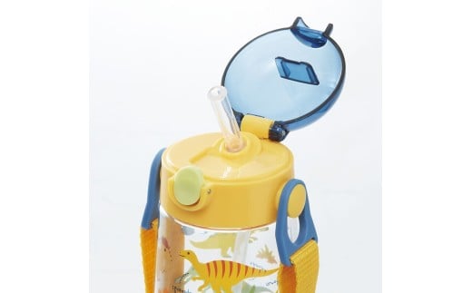 ワンプッシュストローボトル 480ml ディノサウルス　ピクチャ ＜スケーター skater〉 ディノサウルス 恐竜 ダイナソー 水筒 奈良県 奈良市 なら 5-111
