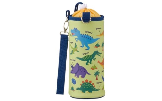 ボトルケース ディノサウルス ピクチャ スケーター 〈skater〉 ディノサウルス  ペットボトル 保冷 アウトドア ショルダー 巾着タイプ 便利 ボトル ホルダー 水筒 カバー ケース 肩掛け  ストラップ ボトルホルダー 専用ストラップ付 保護 マイペットボトル 子供 おでかけ 奈良県 奈良市 なら5-079