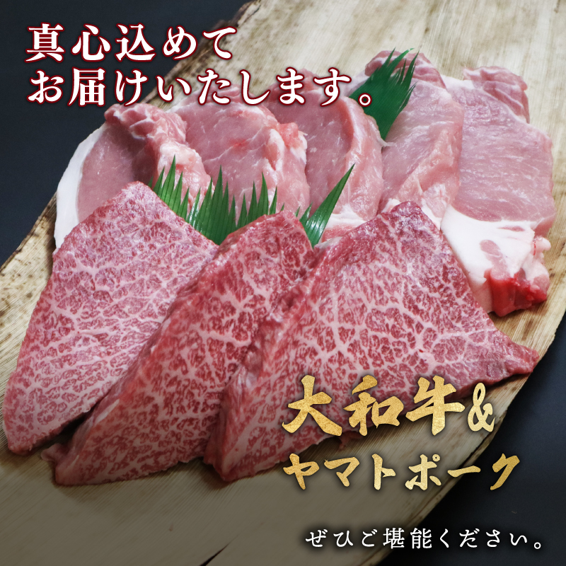 和牛 国産豚 ステーキセット 計1.45kg 牛ランプ 150g×3枚 豚ロース 200g×5枚 奈良 大和牛 ヤマトポーク 冷蔵 チルド配送 小分け すぐ使える 柔らかい 赤身 国産 ブランド牛 国産牛 黒毛和牛 ブランド豚 人気 おすすめ ふるさと納税 お肉 牛 うし 豚 ぶた ぎゅうにく ぶたにく 肉 にく おにく ランプ ステーキ ロース すてーき 奈良県 奈良市 大和牛専門店 一 はじめ