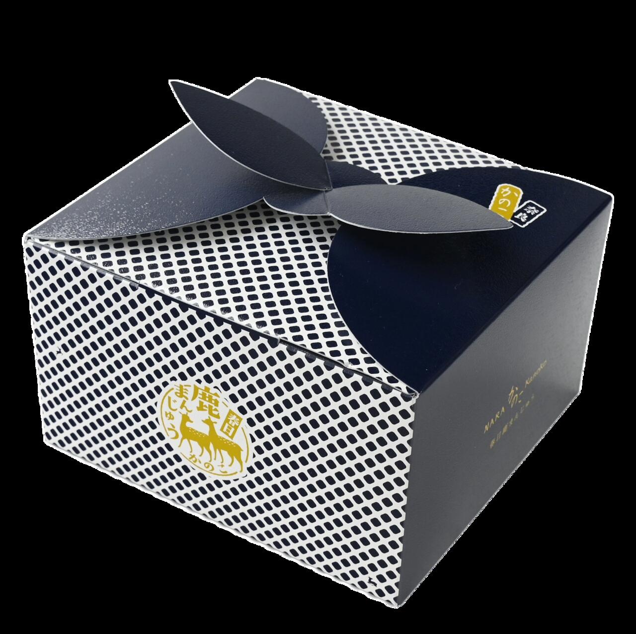 かのこ りぼん箱 6個入り 白あん カスタード りんご 和菓子 まんじゅう あんこ おやつ デザート スイーツ お取り寄せ 春日鹿まんじゅう ギフト プレゼント 贈り物 贈答用 お土産 菊一文珠四郎包永 奈良県 奈良市 なら 4-005