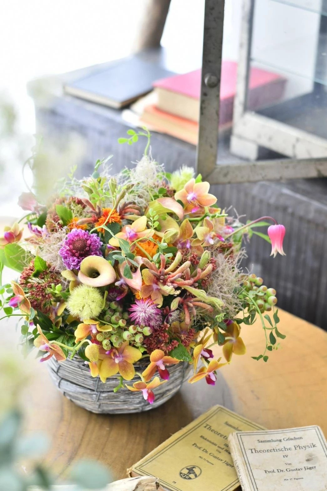 フラワーアレンジメント Lサイズ 花 花束 ブーケ アレンジ プレゼント 贈り物 花のある生活ドライフラワー 生花 お祝い 記念日　株式会社KACHA 奈良県 奈良市 なら 41-002