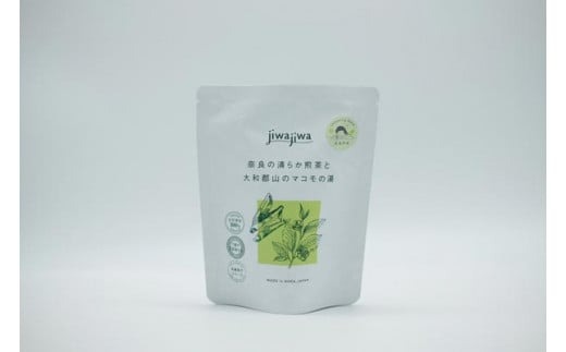 jiwajiwa. 大和茶のお風呂2種類と、麻のからだ洗いタオルのセット U-112