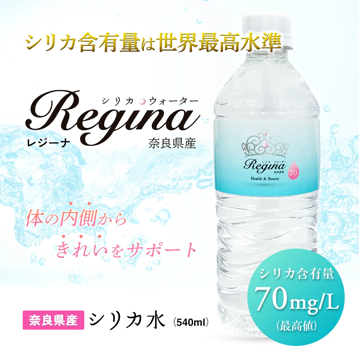 シリカウォーター Regina 奈良県産 24本（540ml） × 2ケース レジーナ LeMoN株式会社 奈良県 奈良市 なら 12-066