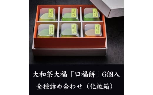 大福 お菓子 スイーツ 大和茶大福 口福餠 詰め合わせ 6個入り 株式会社八宝 J-34