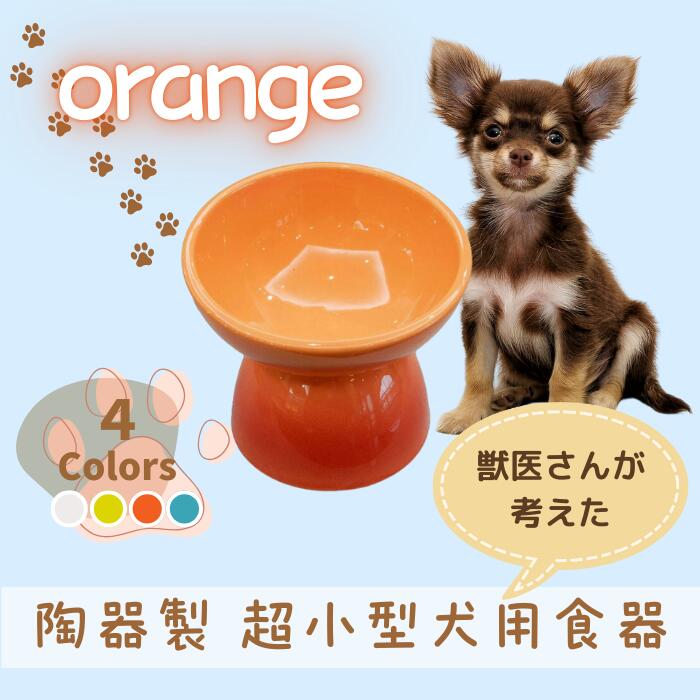 フードボウル ペット用食器 『 超小型犬用食器 オレンジ 』(スケーター株式会社) 犬用食器 ペット用 犬 食器 餌 餌入れ えさ入れ ペットフード入れ 小型犬 マット付 536212 奈良県 奈良市 なら 9-056