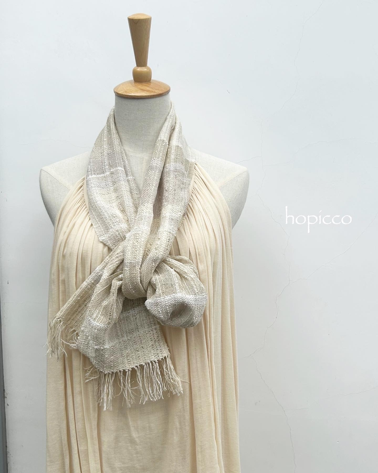 ストール（ベビーアルパカ）20cm×160cm 淡ピンクグレー系 合同会社工藝舎 奈良県 奈良市 なら 50-031