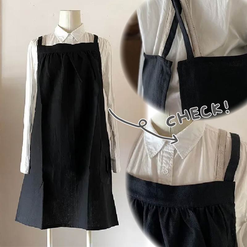 ギャザー エプロン Fu-ra 【カラー：ブラック】奈良県 奈良市 なら 30-090