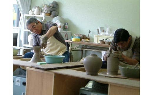 F-20 赤膚焼陶芸体験・陶芸教室手造りペアーチケット