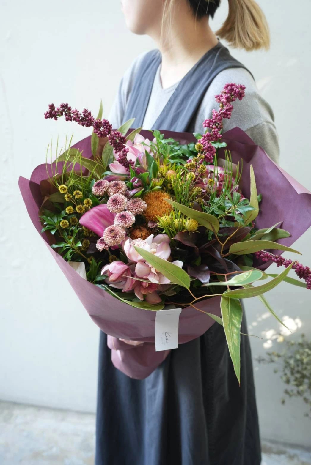 フラワーアレンジメント Lサイズ 花 花束 ブーケ アレンジ プレゼント 贈り物 花のある生活ドライフラワー 生花 お祝い 記念日　株式会社KACHA 奈良県 奈良市 なら 41-002