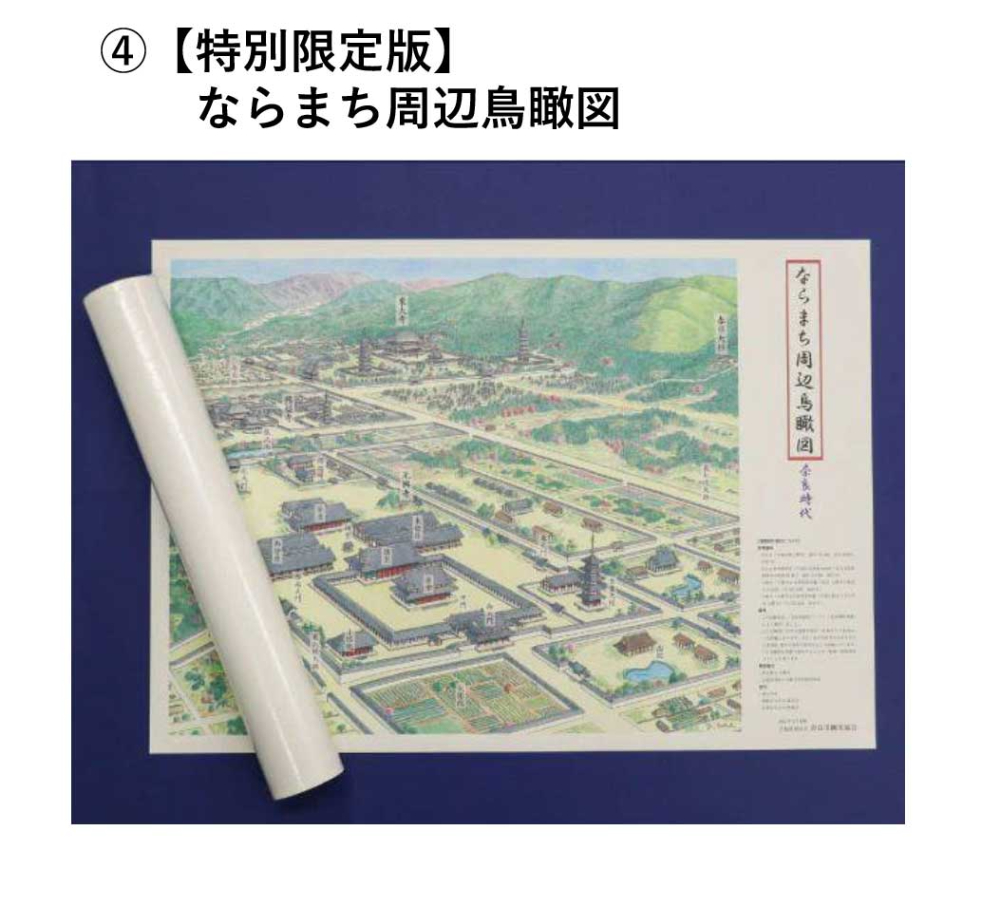 【特別限定版】ならまち周辺鳥瞰図（奈良時代）400枚限定 コギト 奈良県 奈良市 なら 12-062