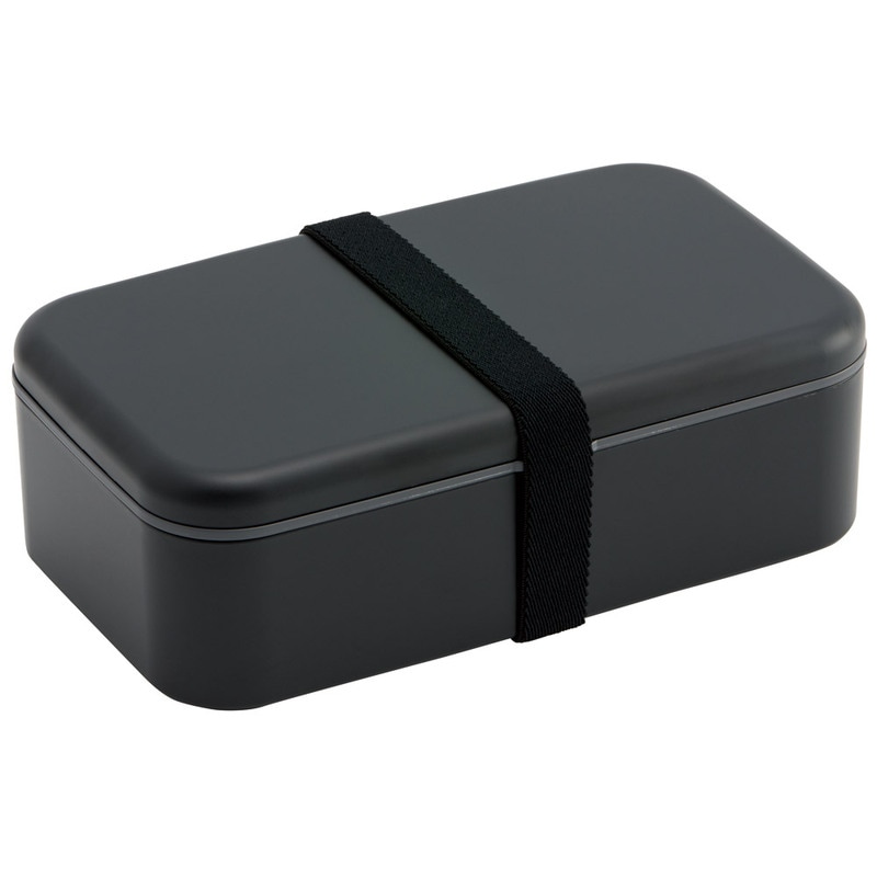 箸付き 弁当箱 1000ml 1段 ランチボックス お弁当 18cm 大人 メンズ バイオマス スケーター skater PLB10HB アッシュブラック 子供 食洗機可 電子レンジ可 仕切付 ランチベルト 〈スケーター株式会社〉 奈良県 奈良市 奈良 なら 6-307