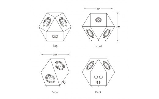 AE-01 14面体スピーカー