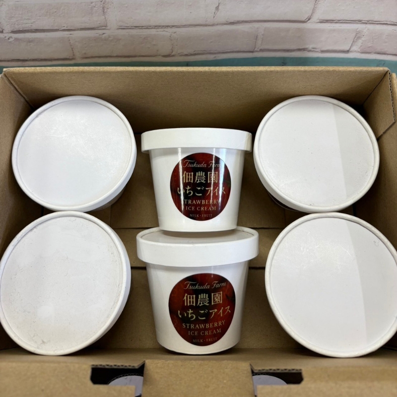 農園直送　佃農園の完熟いちごアイス 6個　アイス アイスクリーム いちご イチゴ 苺 完熟 スイーツ おやつ デザート 冷菓 奈良県 大和郡山市