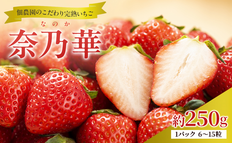 先行予約 いちご 完熟 奈乃華 約250g(250g×1パック ) 佃農園のこだわり フルーツ 果物 旬 産地直送 旬のフルーツ 旬の果物 お取り寄せ デザート イチゴ 苺 冷蔵 奈良 奈良県 大和郡山市 BN001