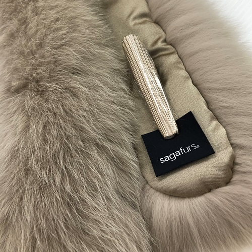 ファー マフラー シャドーフォックス（グレージュ）／西本毛皮商店 サガ SAGA FOX 豪華 毛皮 リアルファー 高品質 オシャレ ファッション