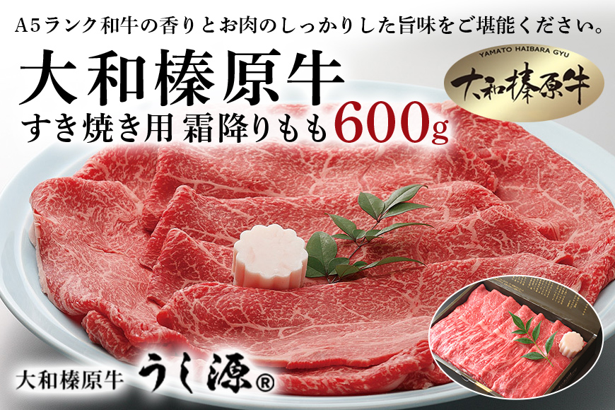 (冷凍) 大和榛原牛 すき焼き用 霜降り もも 600ｇ ／ うし源 本店 ふるさと納税 黒毛和牛 A5等級 手土産 父の日 母の日 奈良県 宇陀市 お中元 贈答用 贈り物 暑中見舞い お土産 お土産 お歳暮 内祝いまとめ買い 美味しい部位 キャンプ 送料無料 お中元 贈答用 贈り物 暑中見舞い お土産 お歳暮 内祝いまとめ買い 美味しい部位 キャンプ 送料無料 