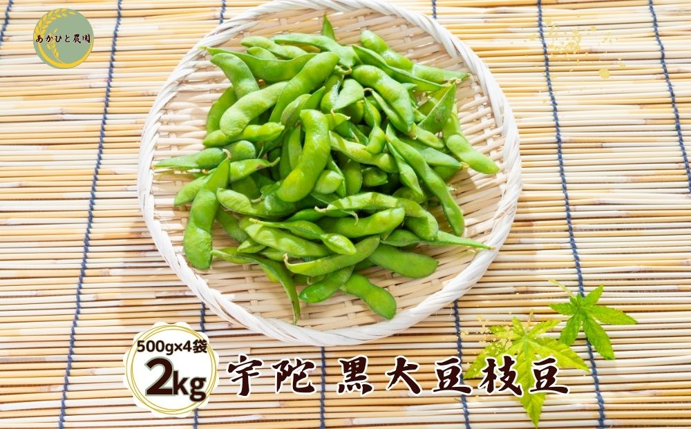 <１０月中～末頃に発送>宇陀黒大豆枝豆(要予約)2kg(500ｇ×4袋) / あかひと農園 黒大豆枝豆 季節限定 ビール 奈良県 宇陀市