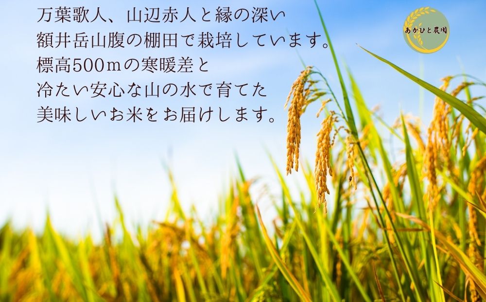 10月頭〜発送 にじのきらめき あかひと米 5kg／ あかひと農園 米 白米 精米 令和6年産 R6 2024年産 奈良県 宇陀市 ふるさと納税 送料無料 白米 新米