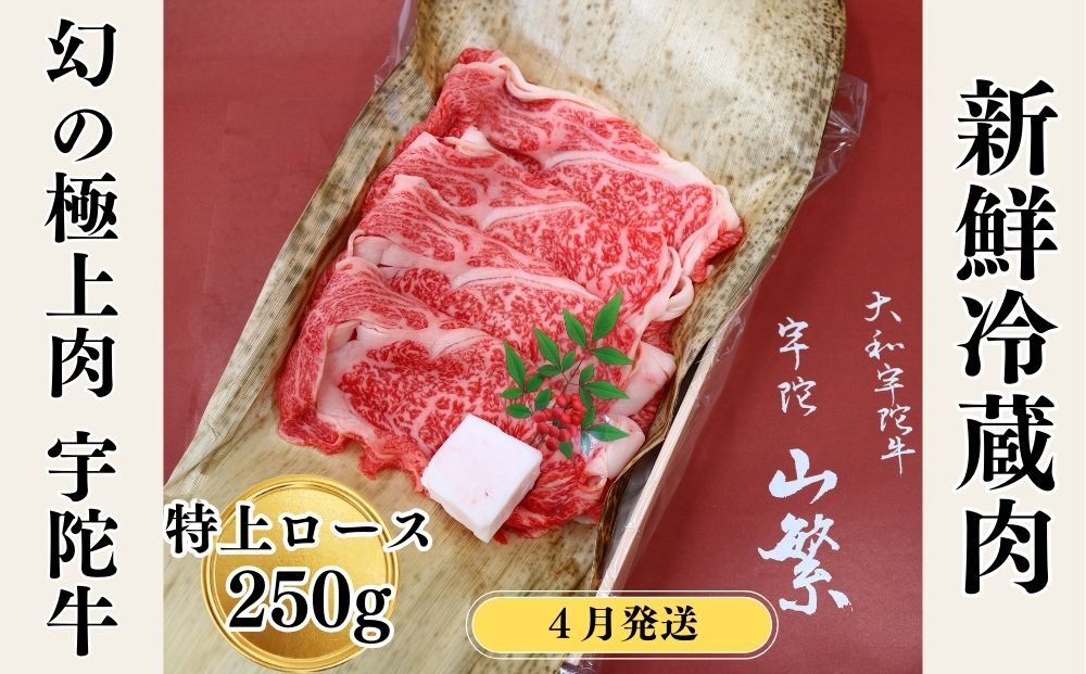 ＜4月発送＞名産 認定肉 宇陀牛 国産 黒毛和牛 特上 ロース すき焼き 約250g チルド / 宇陀 山繁 ふるさと納税 牛肉 人気 ギフト 寄付 ランキング おすすめ グルメ 肉 返礼品 商品 送料無料 送料込