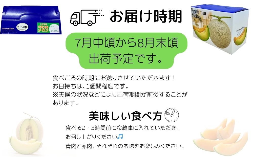 糖度15度以上 !!＜令和７年産先行予約受付中 / 数量限定＞宇陀市産 夫婦メロン 計2玉(青肉・赤肉 各1玉ずつ)／ みやび農園 メロンセット 贈答 贈り物 紅白お祝い 食べ比べ 奈良県 宇陀市 ふるさと納税