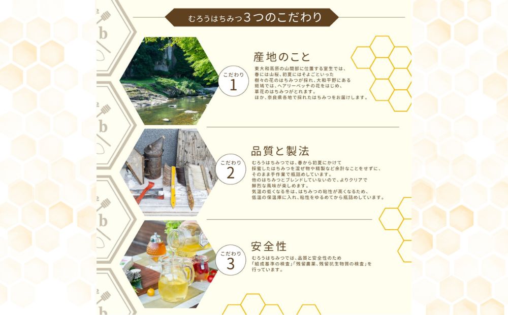 【定期便3回】むろうはちみつ 奈良産 純粋はちみつ へアリーベッチ (600g×3回)／ 66832 室生 国産 蜂蜜 ハニー ギフト お取り寄せ ふくさきわう 奈良県 宇陀市 ふるさと納税